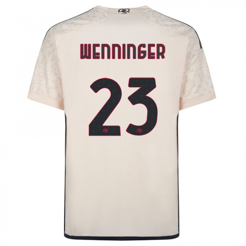Herren Carina Wenninger #23 Cremefarben Auswärtstrikot Trikot 2023/24 T-Shirt Österreich