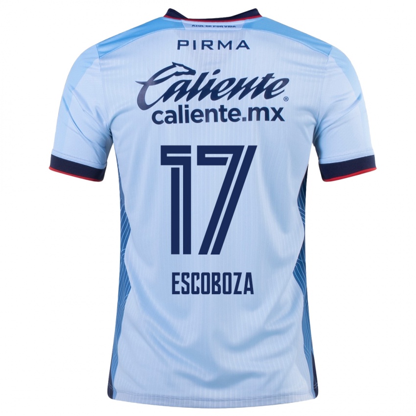 Herren Alonso Escoboza #17 Himmelblau Auswärtstrikot Trikot 2023/24 T-Shirt Österreich