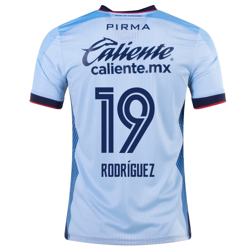 Herren Carlos Rodriguez #19 Himmelblau Auswärtstrikot Trikot 2023/24 T-Shirt Österreich