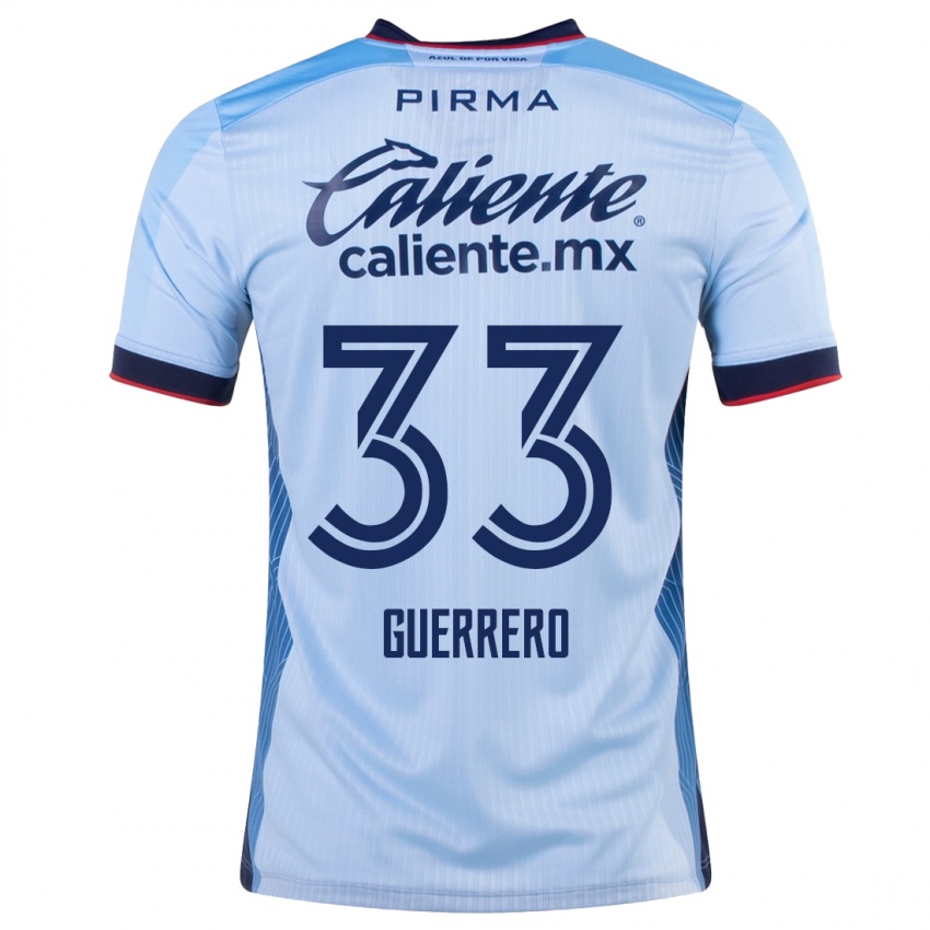 Herren Rafael Guerrero #33 Himmelblau Auswärtstrikot Trikot 2023/24 T-Shirt Österreich