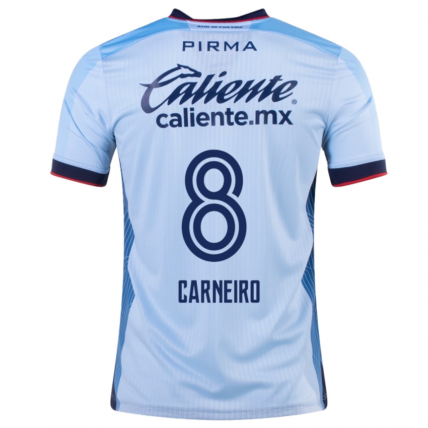 Herren Gonzalo Carneiro #8 Himmelblau Auswärtstrikot Trikot 2023/24 T-Shirt Österreich