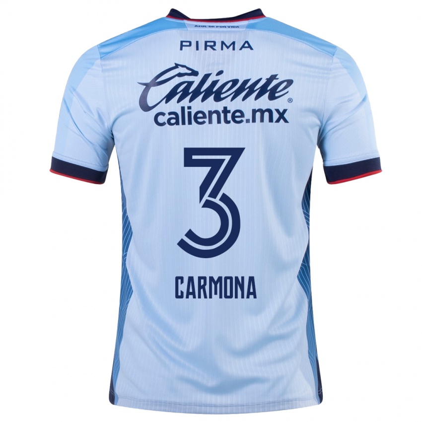 Herren Edith Carmona #3 Himmelblau Auswärtstrikot Trikot 2023/24 T-Shirt Österreich