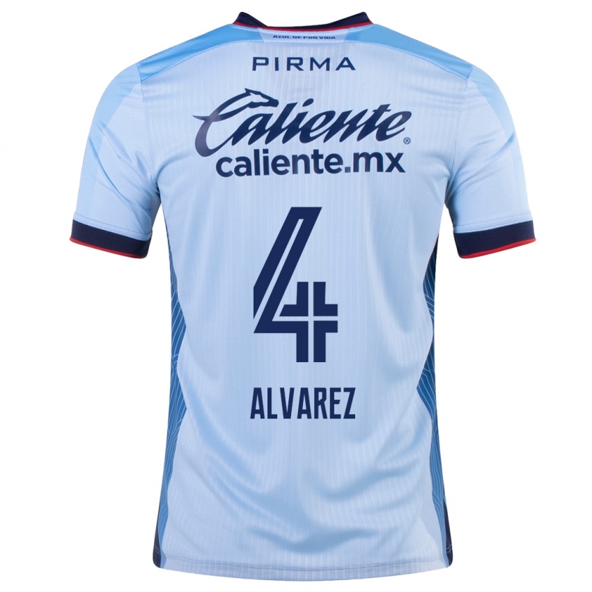 Herren Gabriela Alvarez #4 Himmelblau Auswärtstrikot Trikot 2023/24 T-Shirt Österreich