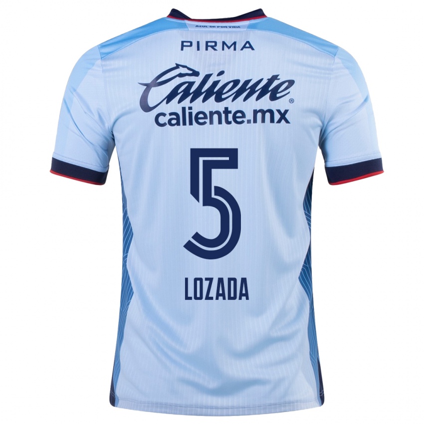 Herren Ana Lozada #5 Himmelblau Auswärtstrikot Trikot 2023/24 T-Shirt Österreich