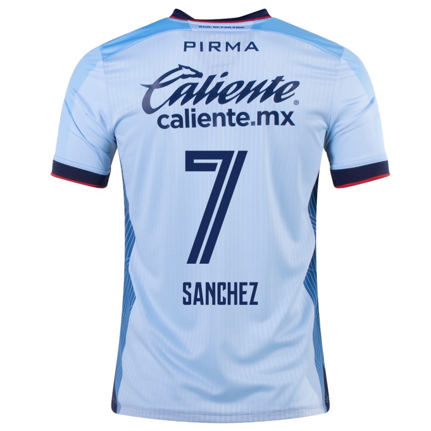 Herren Andrea Sanchez #7 Himmelblau Auswärtstrikot Trikot 2023/24 T-Shirt Österreich