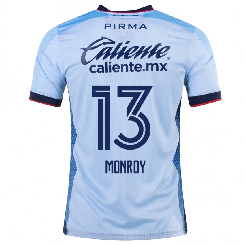 Herren Daniela Monroy #13 Himmelblau Auswärtstrikot Trikot 2023/24 T-Shirt Österreich