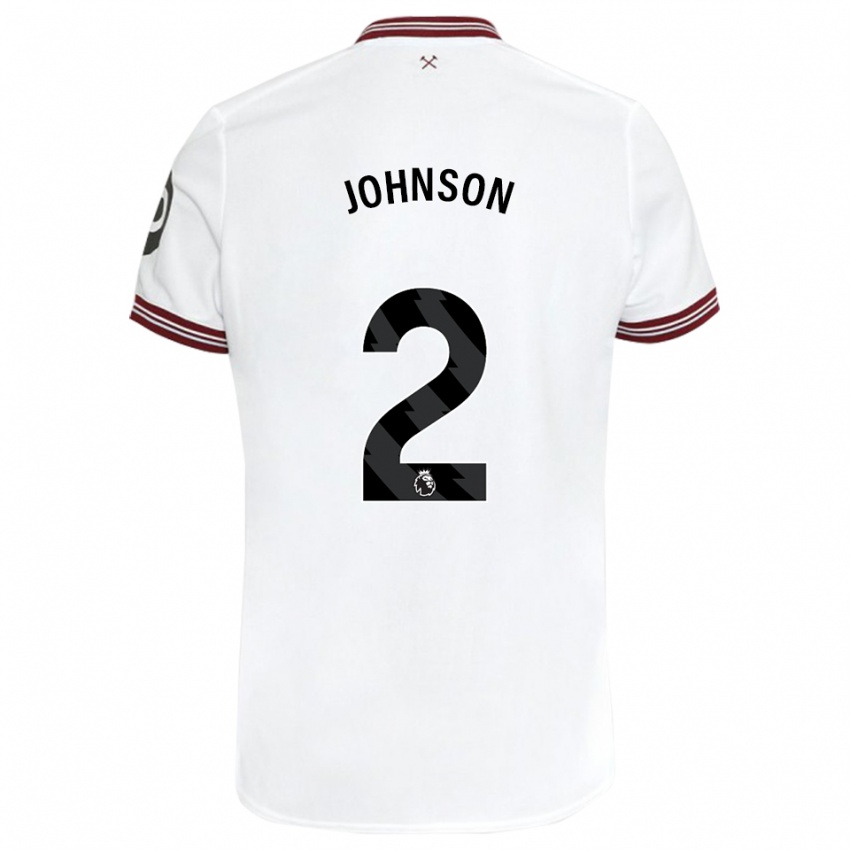 Damen Ben Johnson #2 Weiß Auswärtstrikot Trikot 2023/24 T-Shirt Österreich