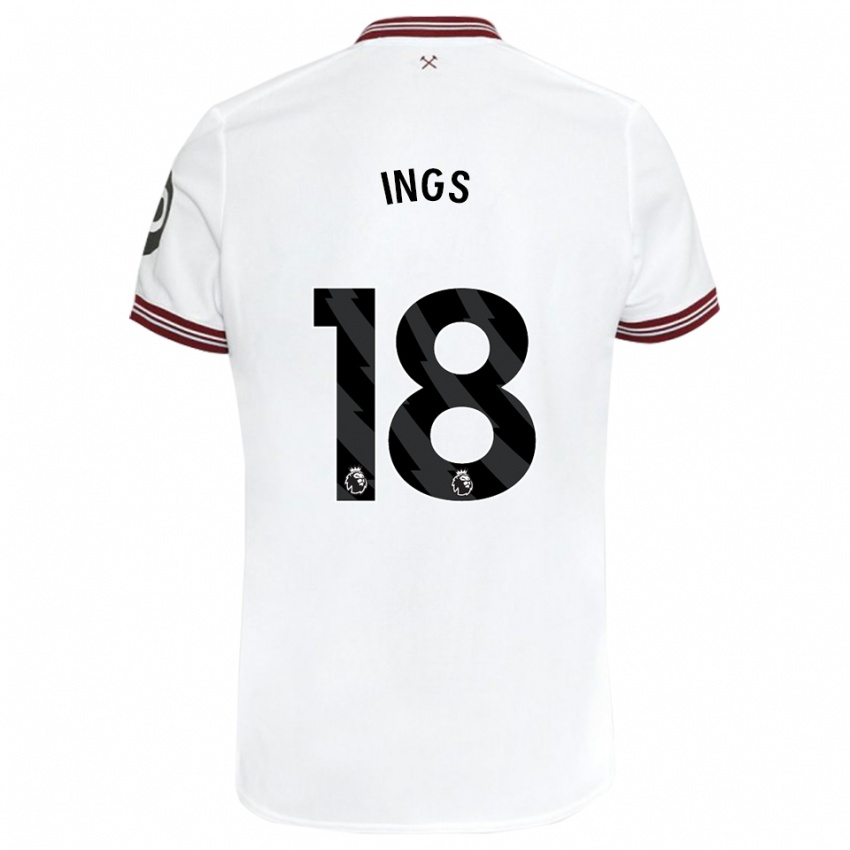 Damen Danny Ings #18 Weiß Auswärtstrikot Trikot 2023/24 T-Shirt Österreich