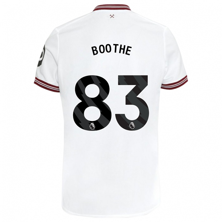 Damen Sebastian Boothe #83 Weiß Auswärtstrikot Trikot 2023/24 T-Shirt Österreich