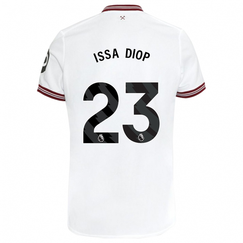Damen Issa Diop #23 Weiß Auswärtstrikot Trikot 2023/24 T-Shirt Österreich