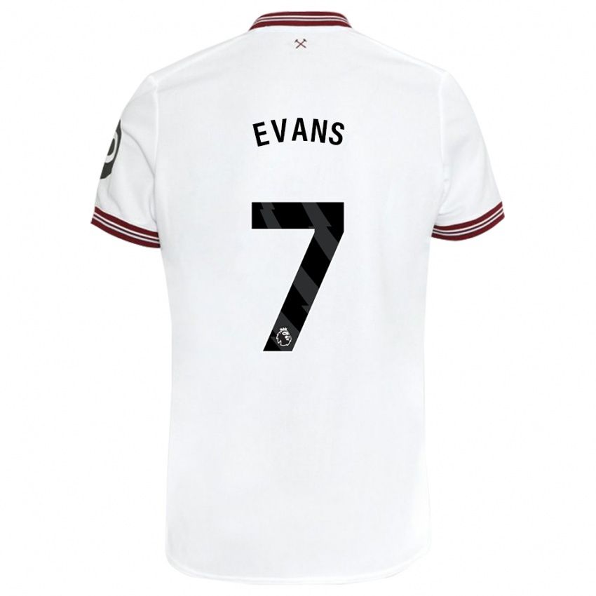 Damen Lisa Evans #7 Weiß Auswärtstrikot Trikot 2023/24 T-Shirt Österreich