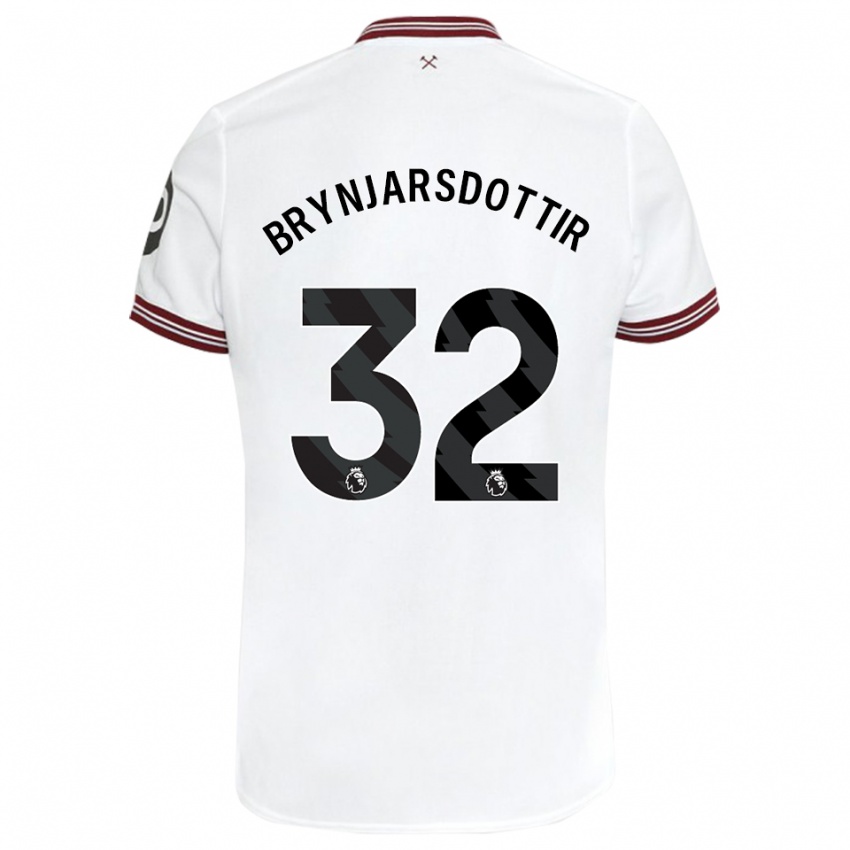 Damen Dagný Brynjarsdottir #32 Weiß Auswärtstrikot Trikot 2023/24 T-Shirt Österreich