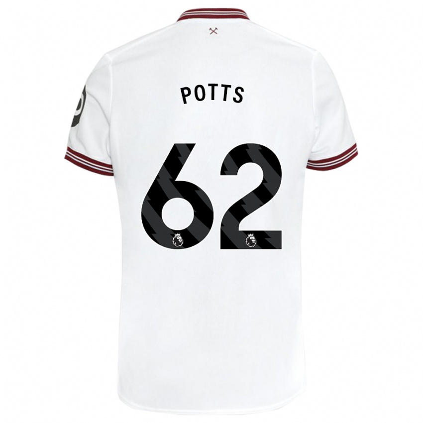 Damen Freddie Potts #62 Weiß Auswärtstrikot Trikot 2023/24 T-Shirt Österreich