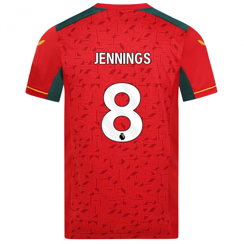 Damen Shannie Jennings #8 Rot Auswärtstrikot Trikot 2023/24 T-Shirt Österreich