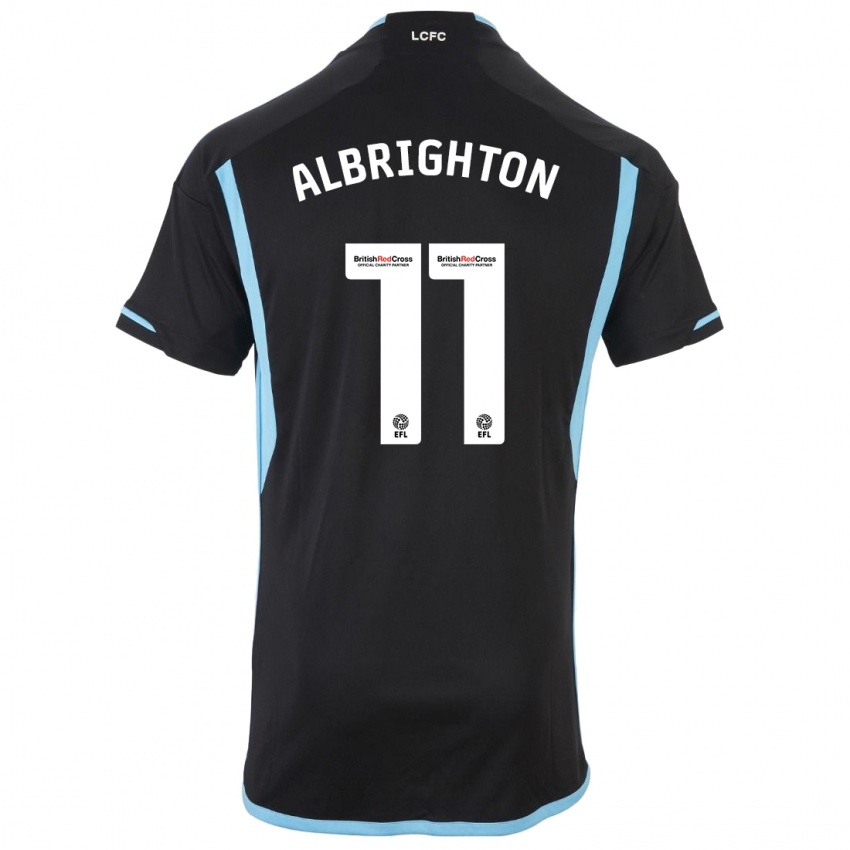 Damen Marc Albrighton #11 Schwarz Auswärtstrikot Trikot 2023/24 T-Shirt Österreich