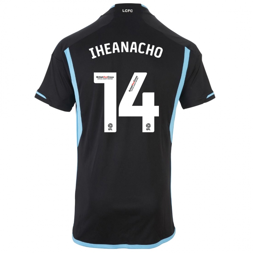 Damen Kelechi Iheanacho #14 Schwarz Auswärtstrikot Trikot 2023/24 T-Shirt Österreich