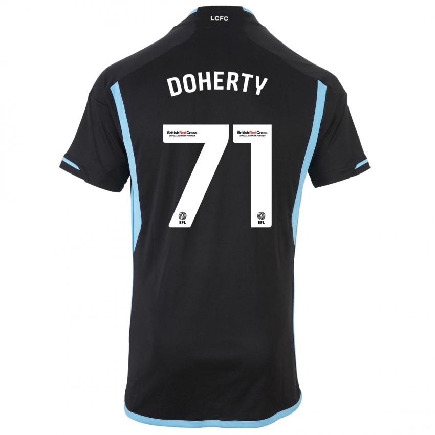 Damen Arlo Doherty #71 Schwarz Auswärtstrikot Trikot 2023/24 T-Shirt Österreich