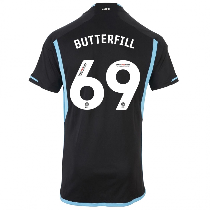 Damen Jack Butterfill #69 Schwarz Auswärtstrikot Trikot 2023/24 T-Shirt Österreich
