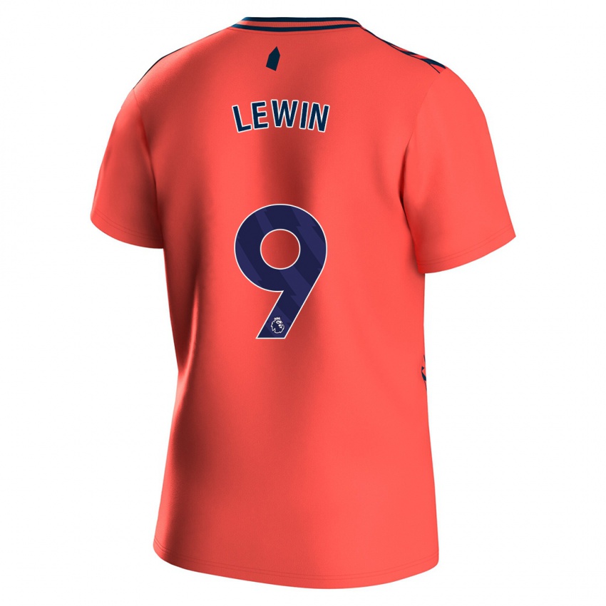 Damen Dominic Calvert-Lewin #9 Koralle Auswärtstrikot Trikot 2023/24 T-Shirt Österreich