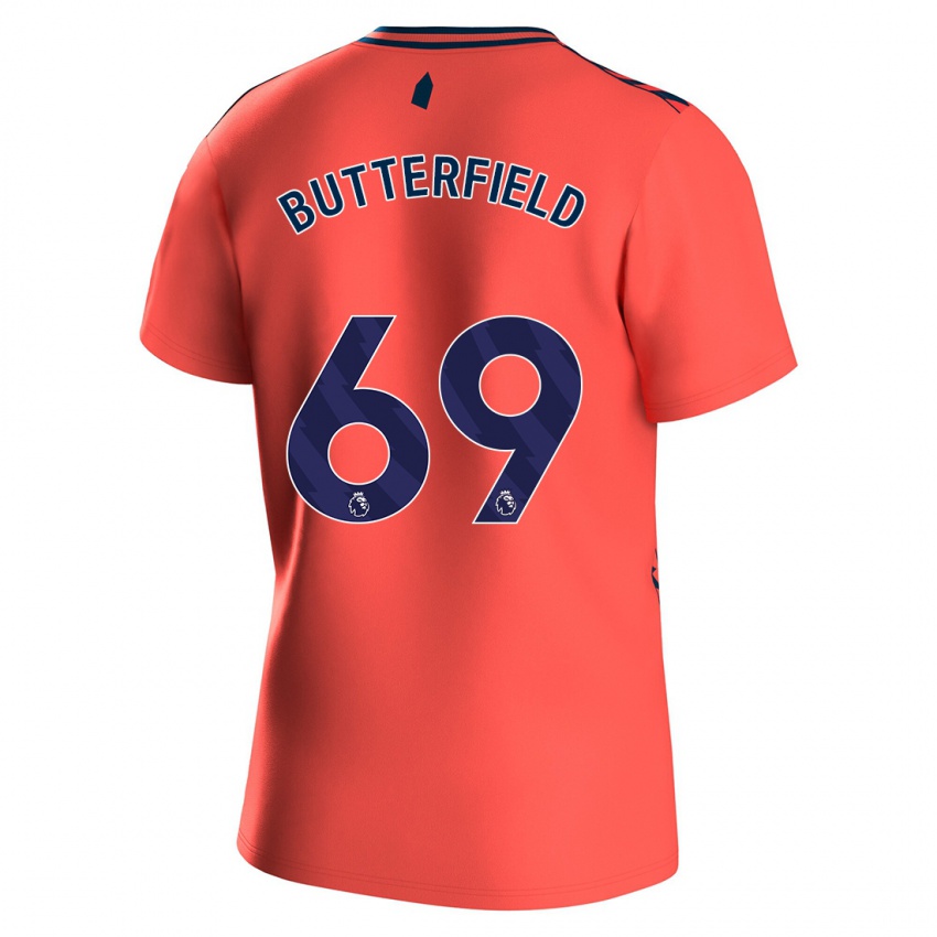 Damen Luke Butterfield #69 Koralle Auswärtstrikot Trikot 2023/24 T-Shirt Österreich
