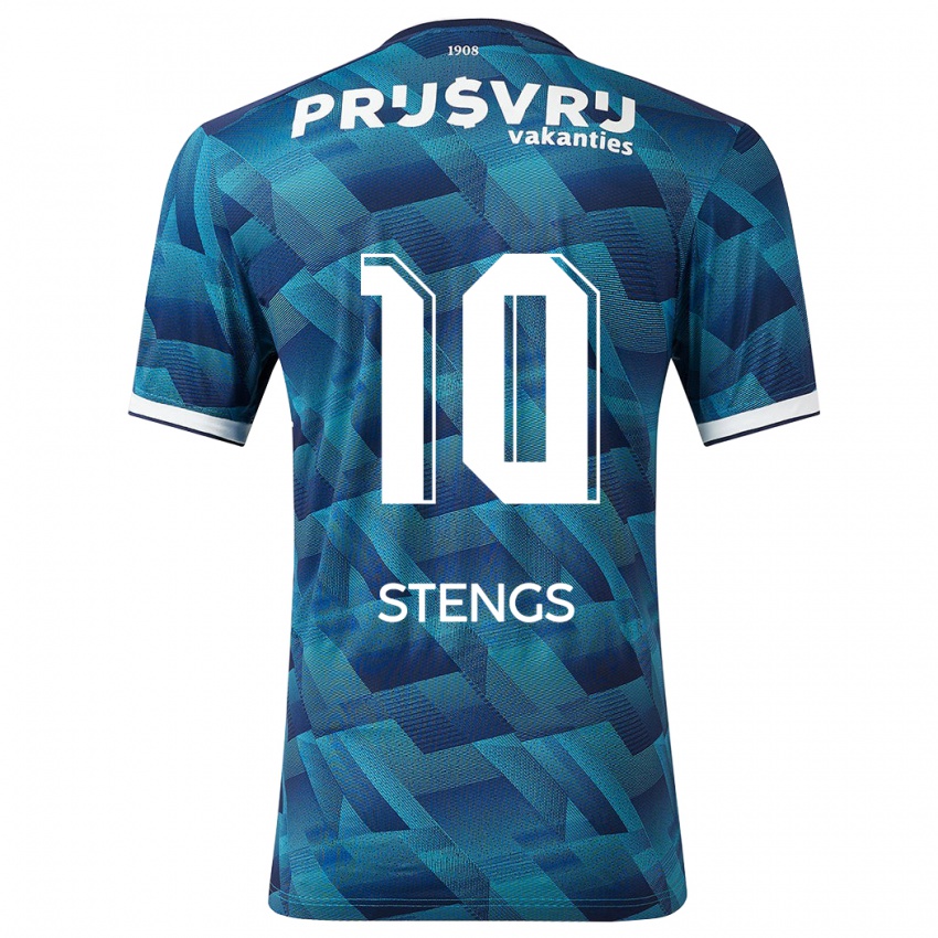 Damen Calvin Stengs #10 Blau Auswärtstrikot Trikot 2023/24 T-Shirt Österreich