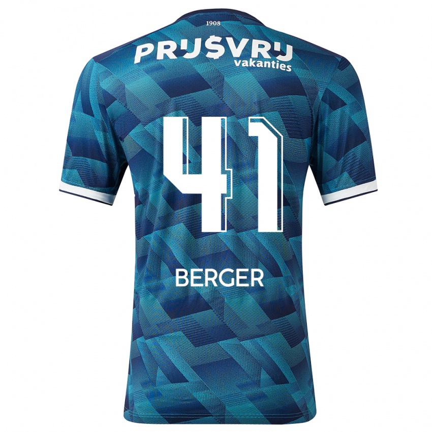 Damen Mannou Berger #41 Blau Auswärtstrikot Trikot 2023/24 T-Shirt Österreich