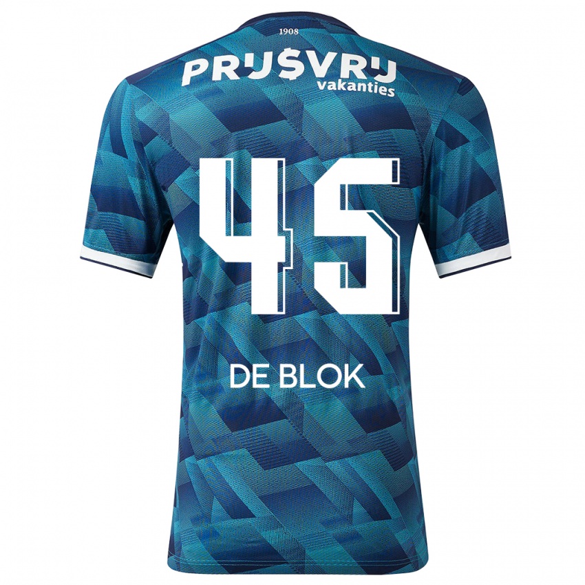 Damen Lars De Blok #45 Blau Auswärtstrikot Trikot 2023/24 T-Shirt Österreich