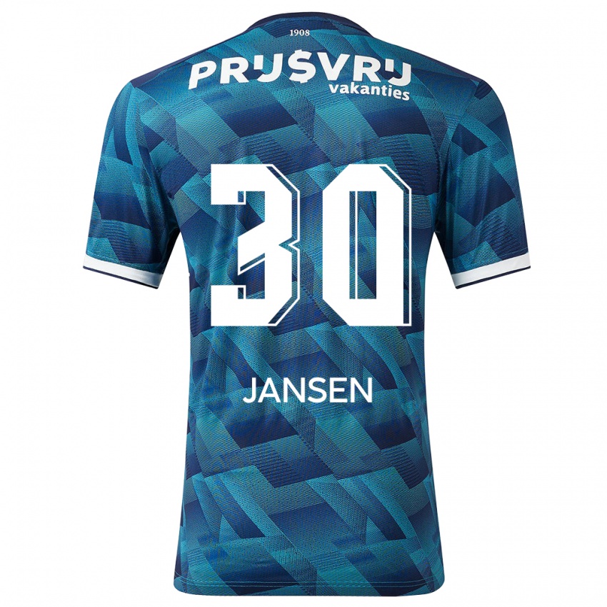 Damen Thijs Jansen #30 Blau Auswärtstrikot Trikot 2023/24 T-Shirt Österreich