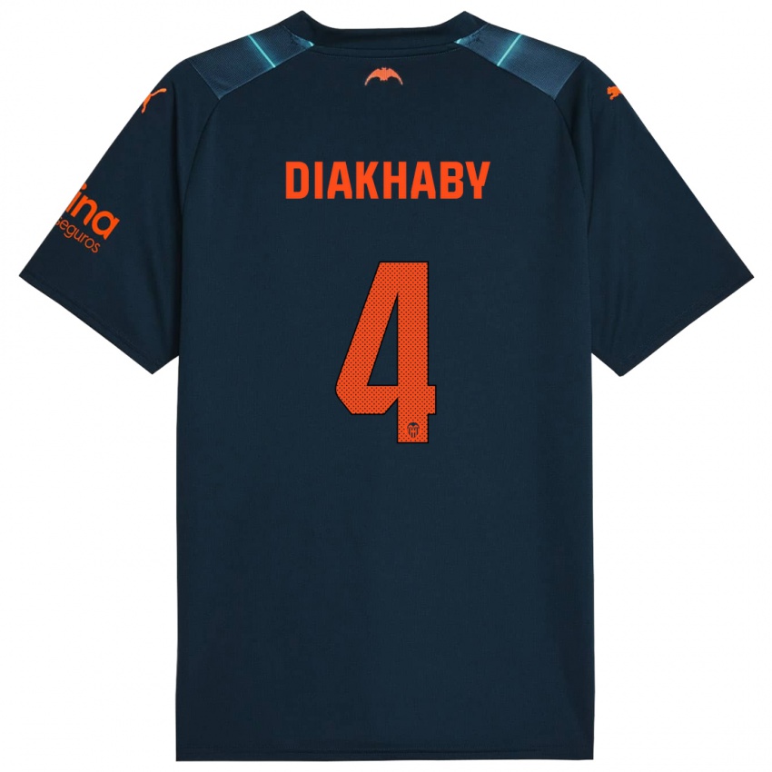 Damen Mouctar Diakhaby #4 Marineblau Auswärtstrikot Trikot 2023/24 T-Shirt Österreich