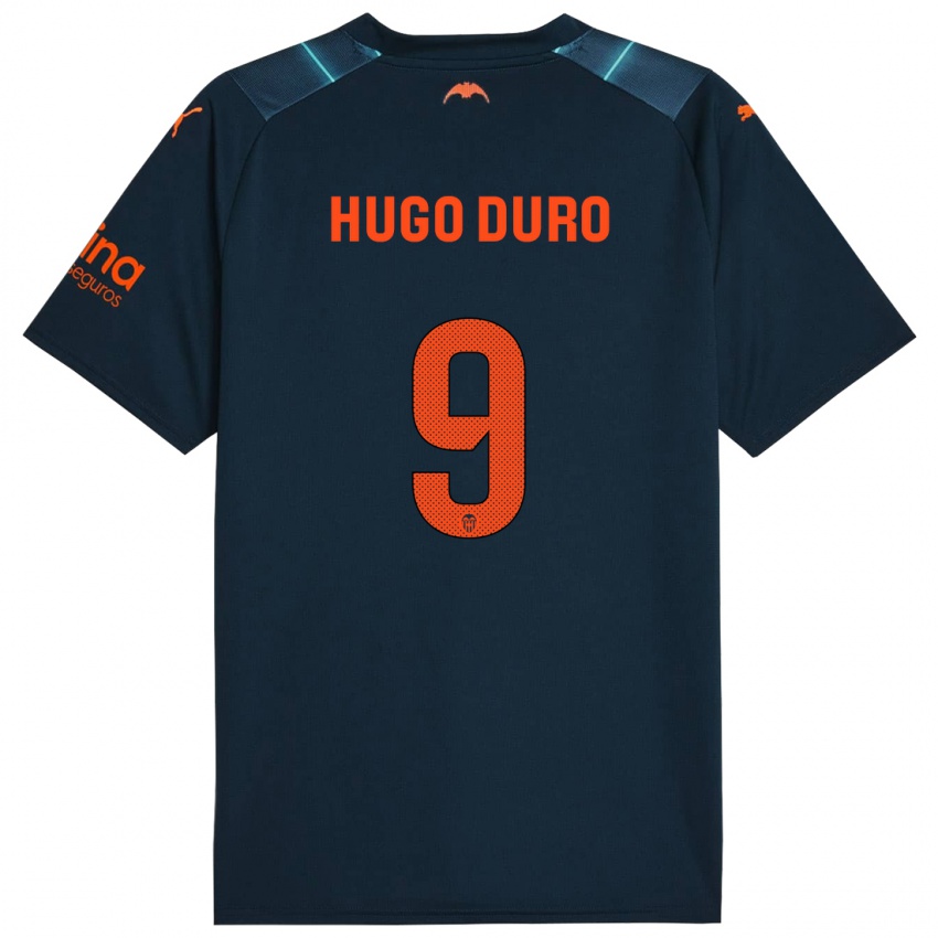 Damen Hugo Duro #9 Marineblau Auswärtstrikot Trikot 2023/24 T-Shirt Österreich