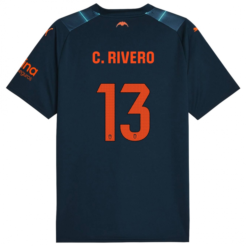Damen Cristian Rivero #13 Marineblau Auswärtstrikot Trikot 2023/24 T-Shirt Österreich