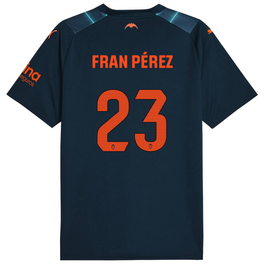 Damen Fran Pérez #23 Marineblau Auswärtstrikot Trikot 2023/24 T-Shirt Österreich