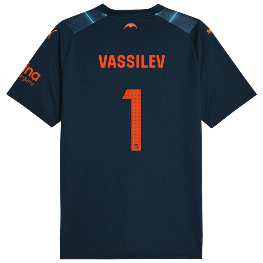 Damen David Vassilev #1 Marineblau Auswärtstrikot Trikot 2023/24 T-Shirt Österreich