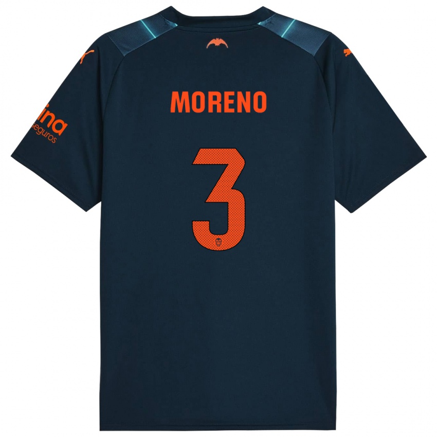 Damen Diego Moreno #3 Marineblau Auswärtstrikot Trikot 2023/24 T-Shirt Österreich