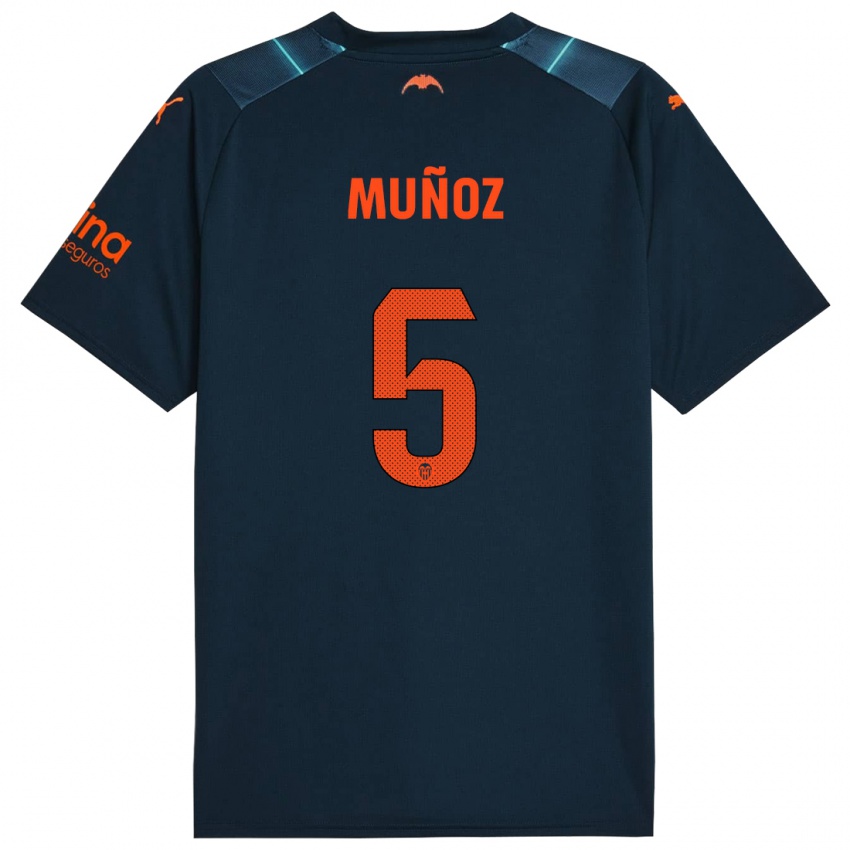 Damen Iván Muñoz #5 Marineblau Auswärtstrikot Trikot 2023/24 T-Shirt Österreich