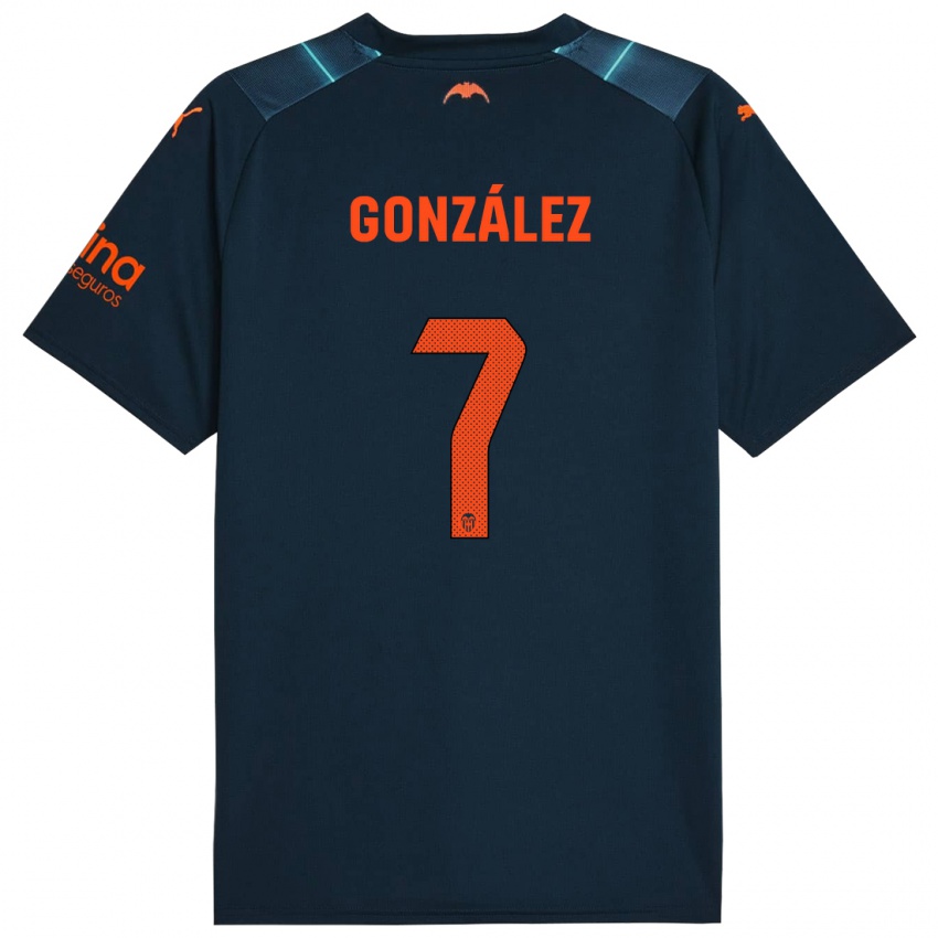 Damen Hugo González #7 Marineblau Auswärtstrikot Trikot 2023/24 T-Shirt Österreich