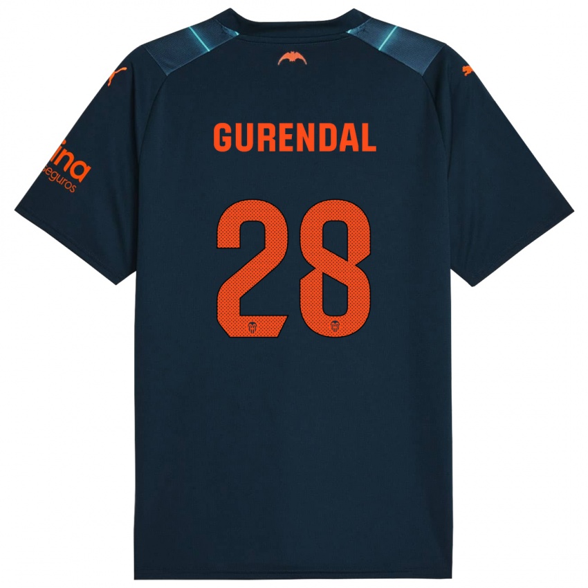 Damen Alexander Gurendal #28 Marineblau Auswärtstrikot Trikot 2023/24 T-Shirt Österreich