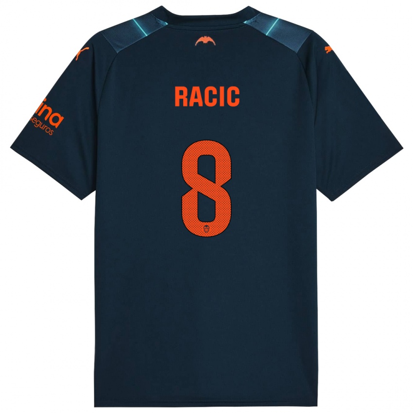 Damen Uros Racic #8 Marineblau Auswärtstrikot Trikot 2023/24 T-Shirt Österreich