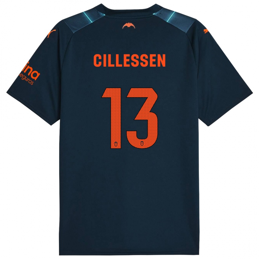 Damen Jasper Cillessen #13 Marineblau Auswärtstrikot Trikot 2023/24 T-Shirt Österreich