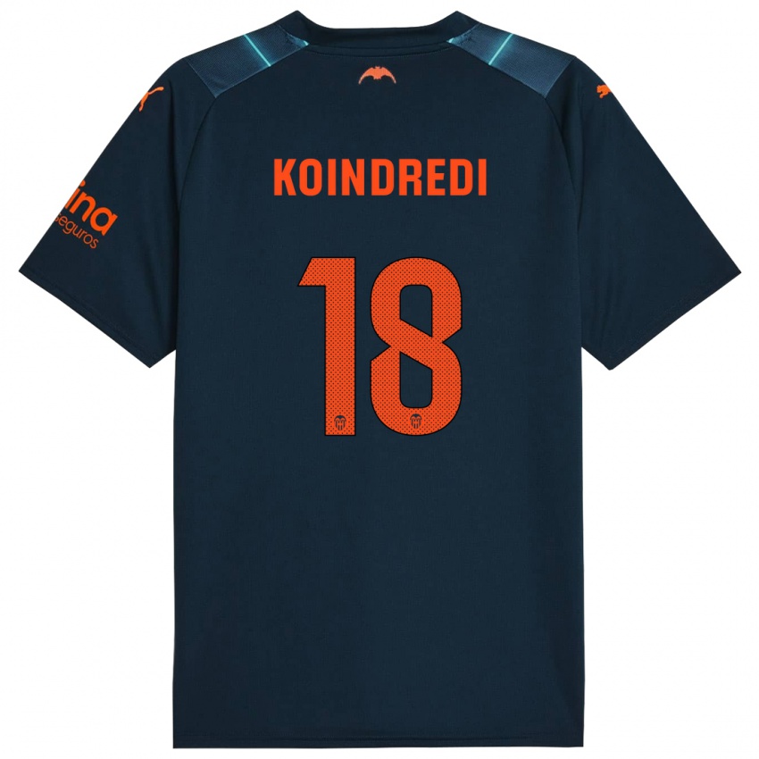 Damen Koba Koindredi #18 Marineblau Auswärtstrikot Trikot 2023/24 T-Shirt Österreich
