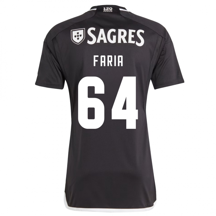 Damen Hugo Faria #64 Schwarz Auswärtstrikot Trikot 2023/24 T-Shirt Österreich