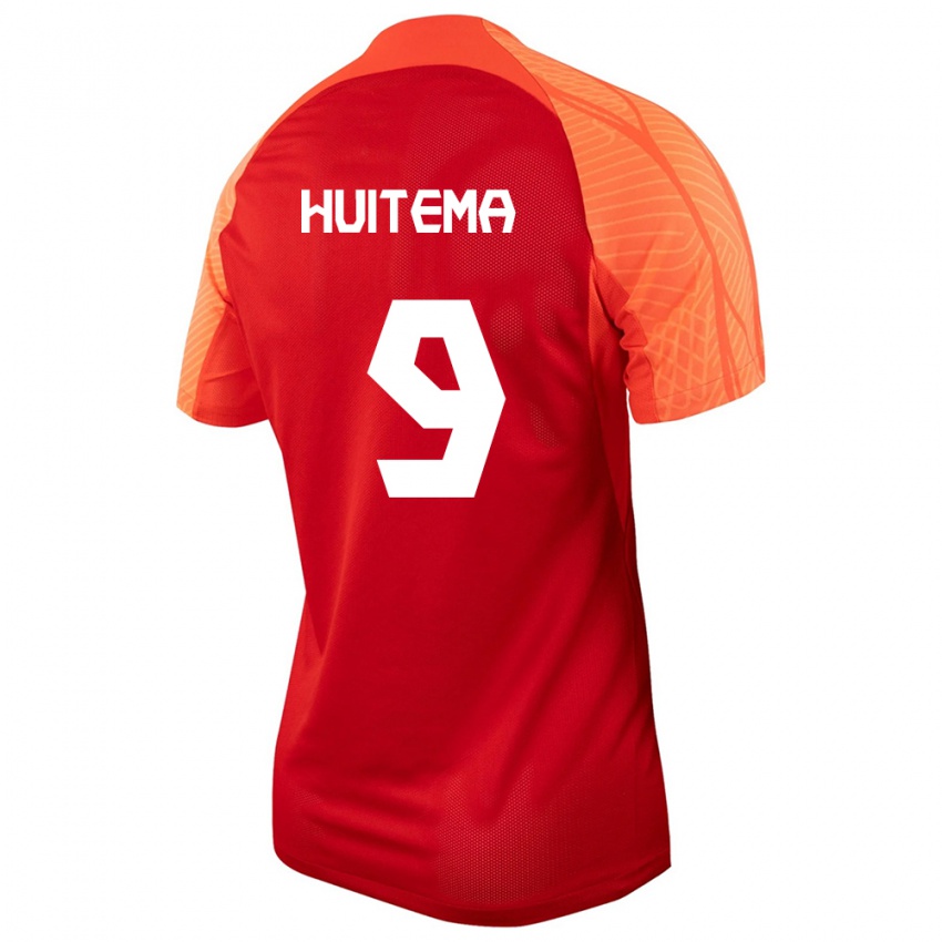 Herren Kanadische Jordyn Huitema #9 Orangefarben Heimtrikot Trikot 24-26 T-Shirt Österreich