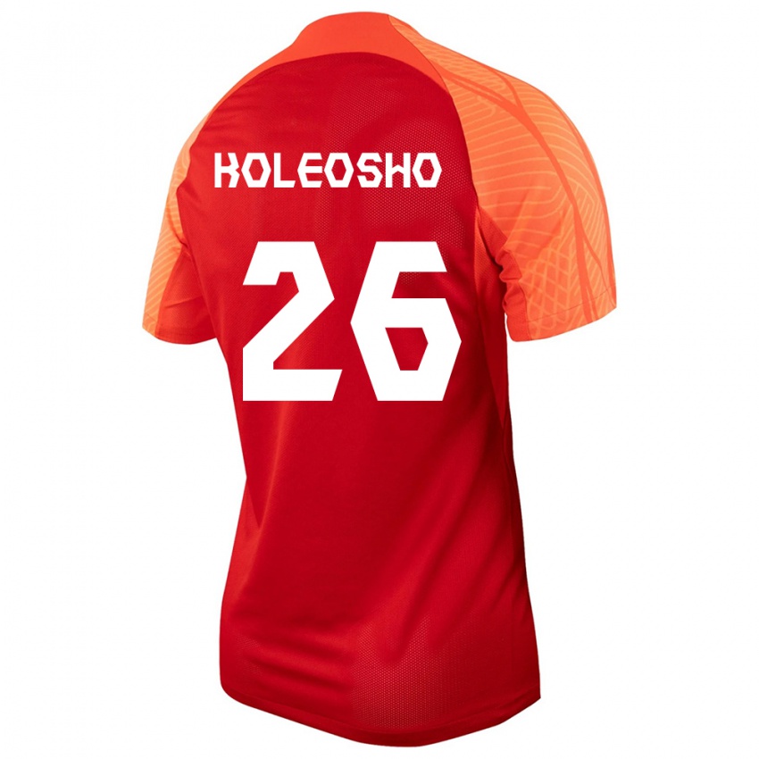Herren Kanadische Luca Koleosho #26 Orangefarben Heimtrikot Trikot 24-26 T-Shirt Österreich