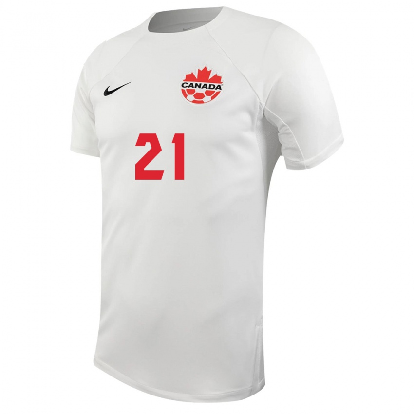 Herren Kanadische Jonathan Osorio #21 Weiß Auswärtstrikot Trikot 24-26 T-Shirt Österreich