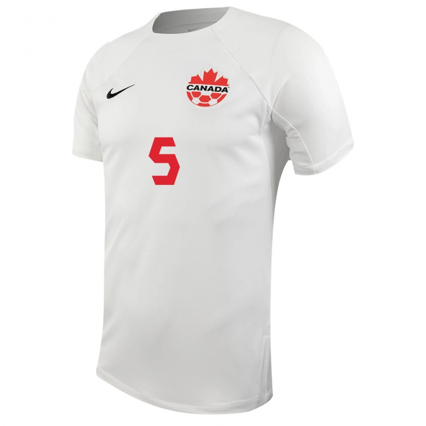 Herren Kanadische Quinn #5 Weiß Auswärtstrikot Trikot 24-26 T-Shirt Österreich