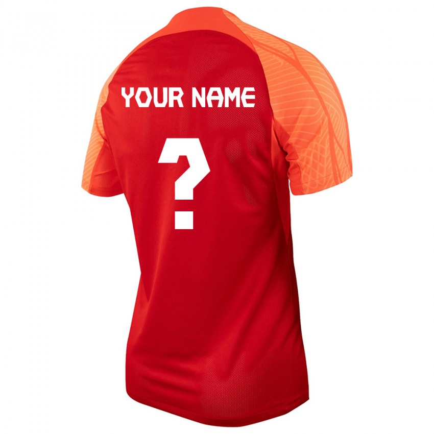 Damen Kanadische Ihren Namen #0 Orangefarben Heimtrikot Trikot 24-26 T-Shirt Österreich