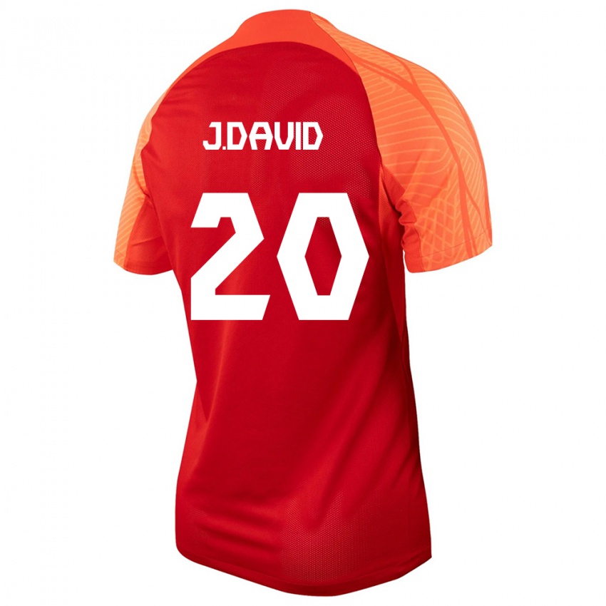 Damen Kanadische Jonathan David #20 Orangefarben Heimtrikot Trikot 24-26 T-Shirt Österreich