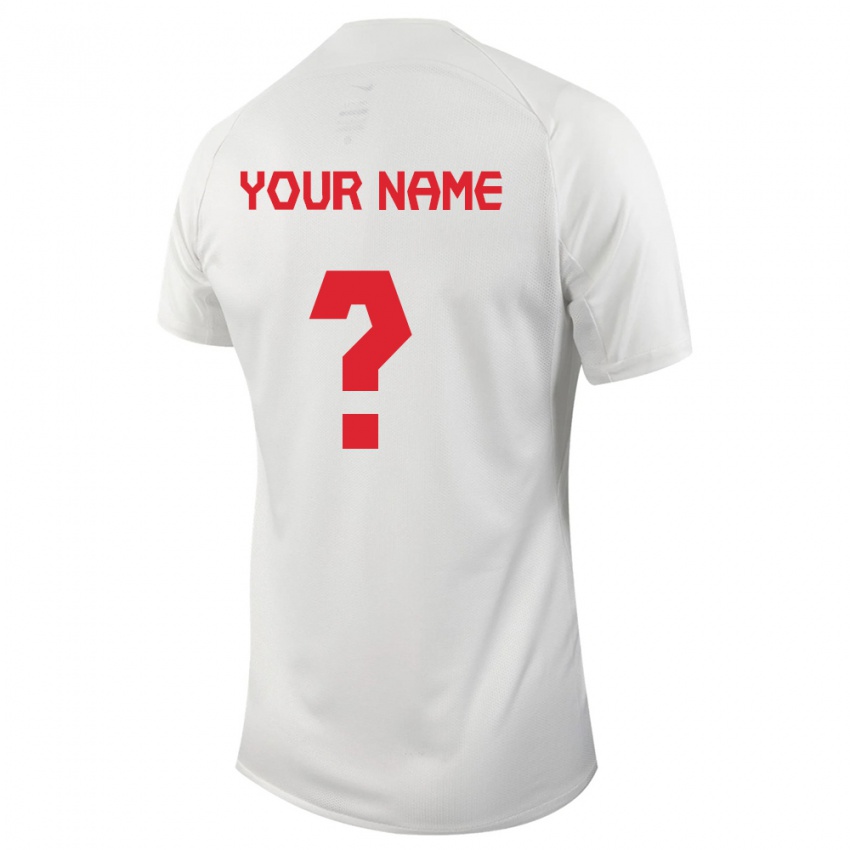 Damen Kanadische Ihren Namen #0 Weiß Auswärtstrikot Trikot 24-26 T-Shirt Österreich