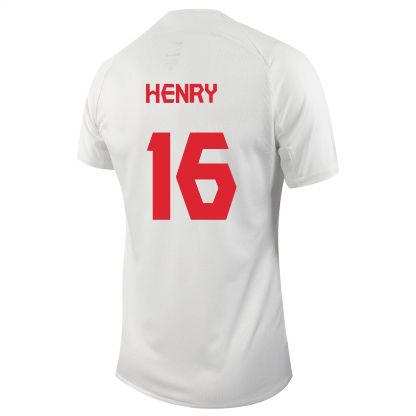 Damen Kanadische Mael Henry #16 Weiß Auswärtstrikot Trikot 24-26 T-Shirt Österreich
