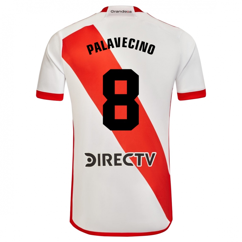 Kinder Agustin Palavecino #8 Weiß Rot Heimtrikot Trikot 2023/24 T-Shirt Österreich